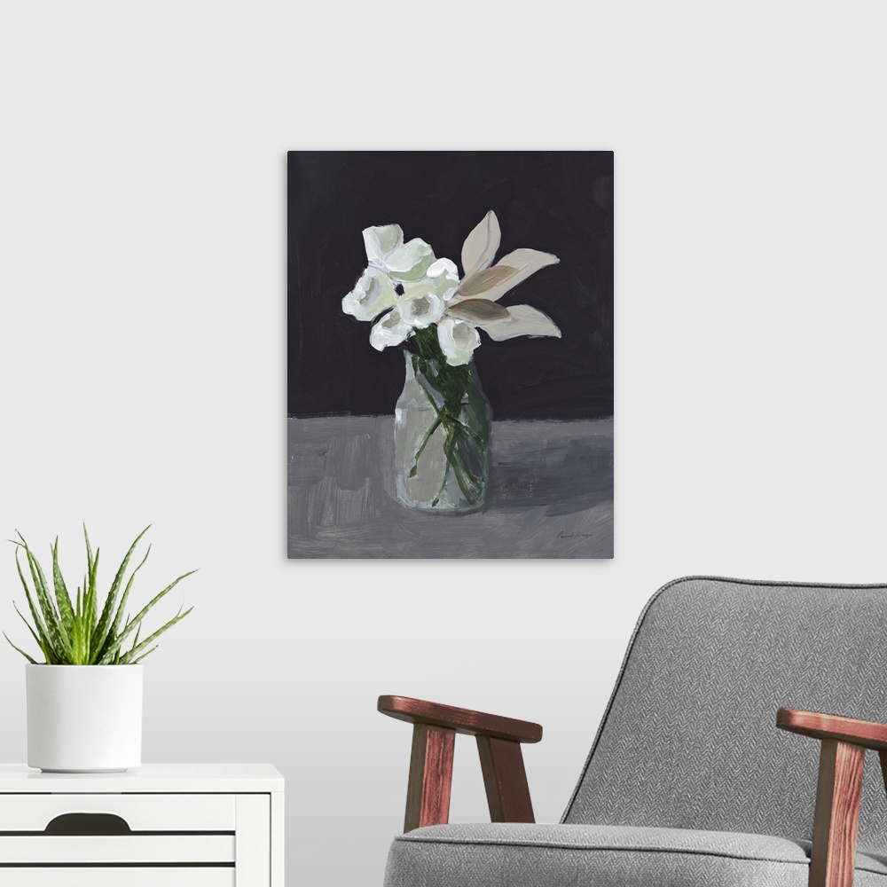 A modern room featuring White Blooms