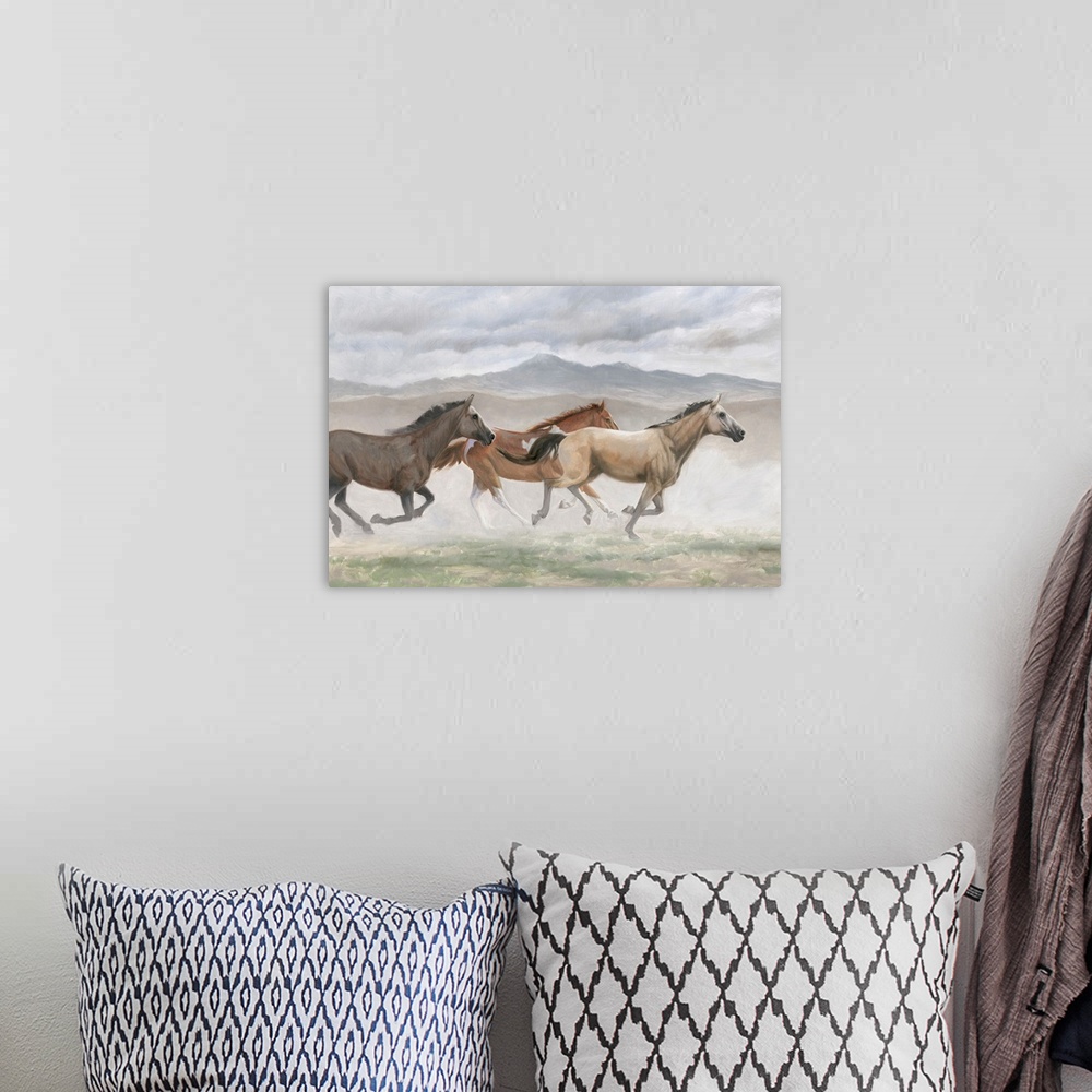 A bohemian room featuring Wild Horses