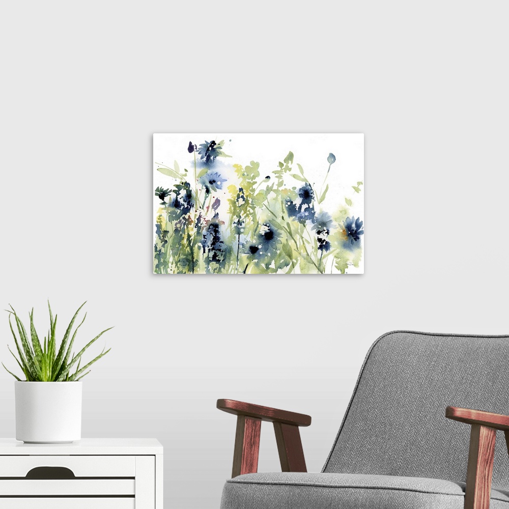 A modern room featuring Wild Meadow Flowers