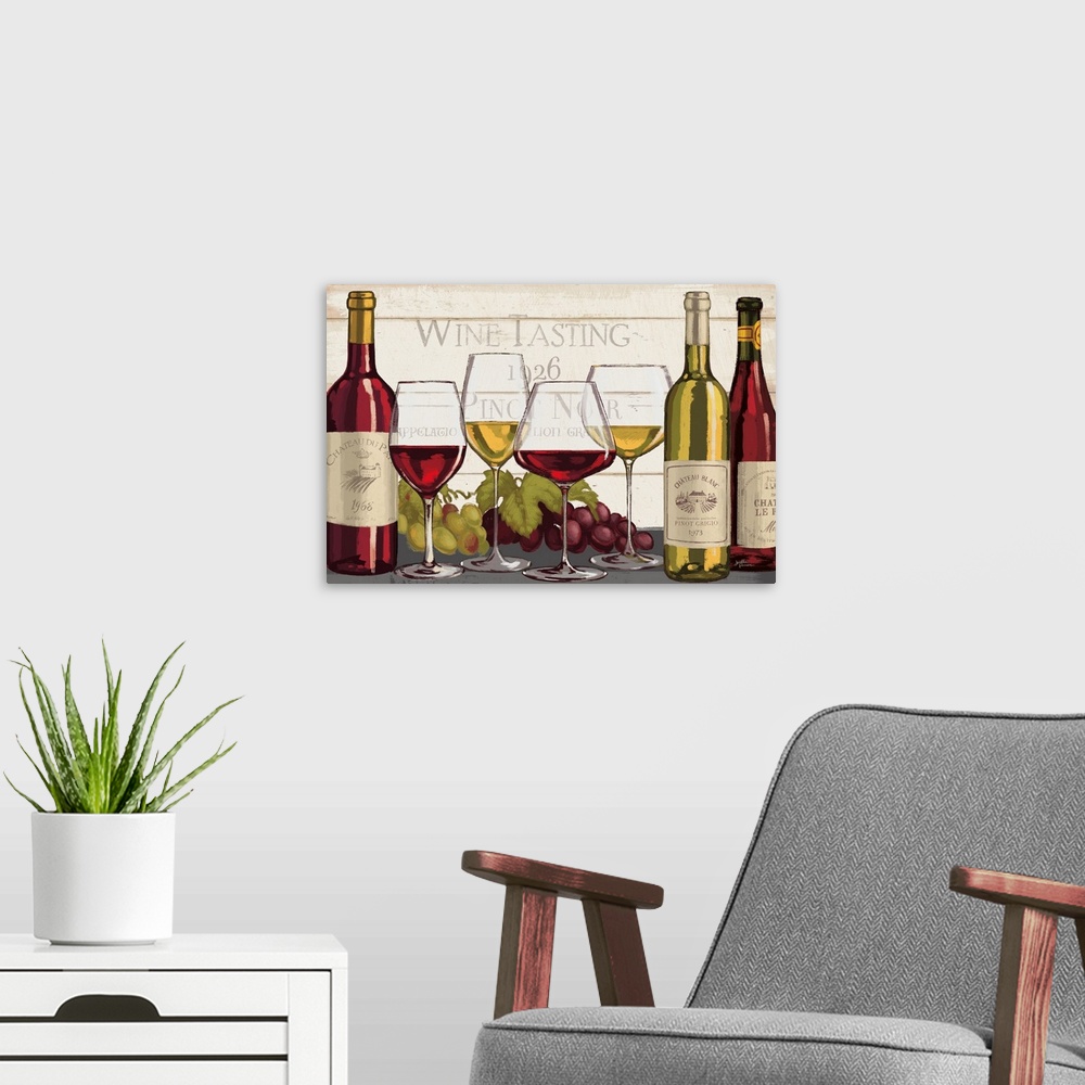 A modern room featuring Wine Tasting I
