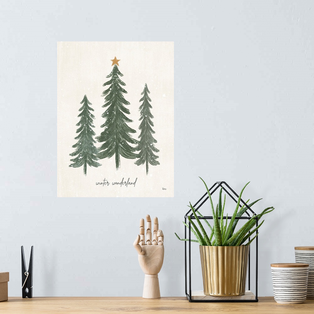 A bohemian room featuring Woodland Christmas Trees