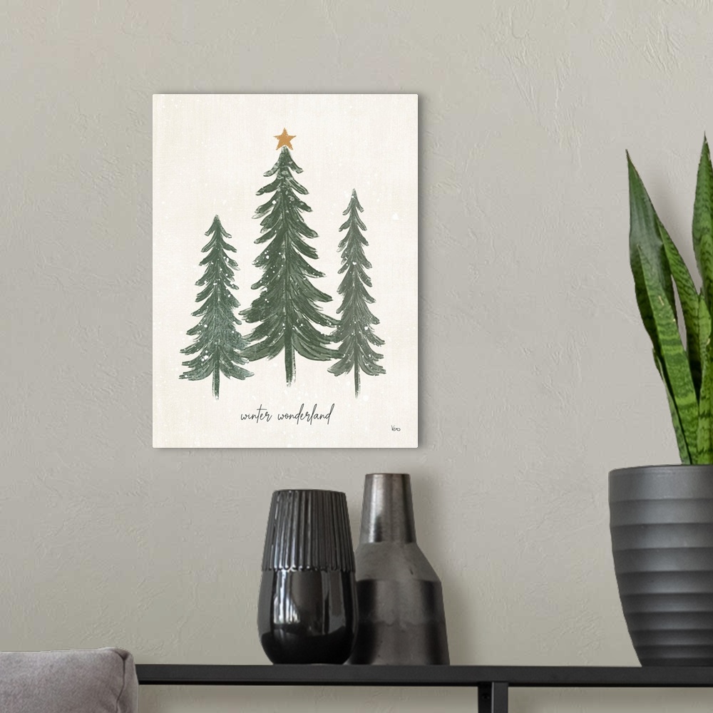A modern room featuring Woodland Christmas Trees