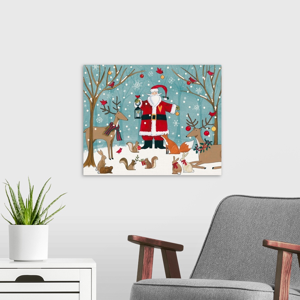 A modern room featuring Woodland Christmas VI