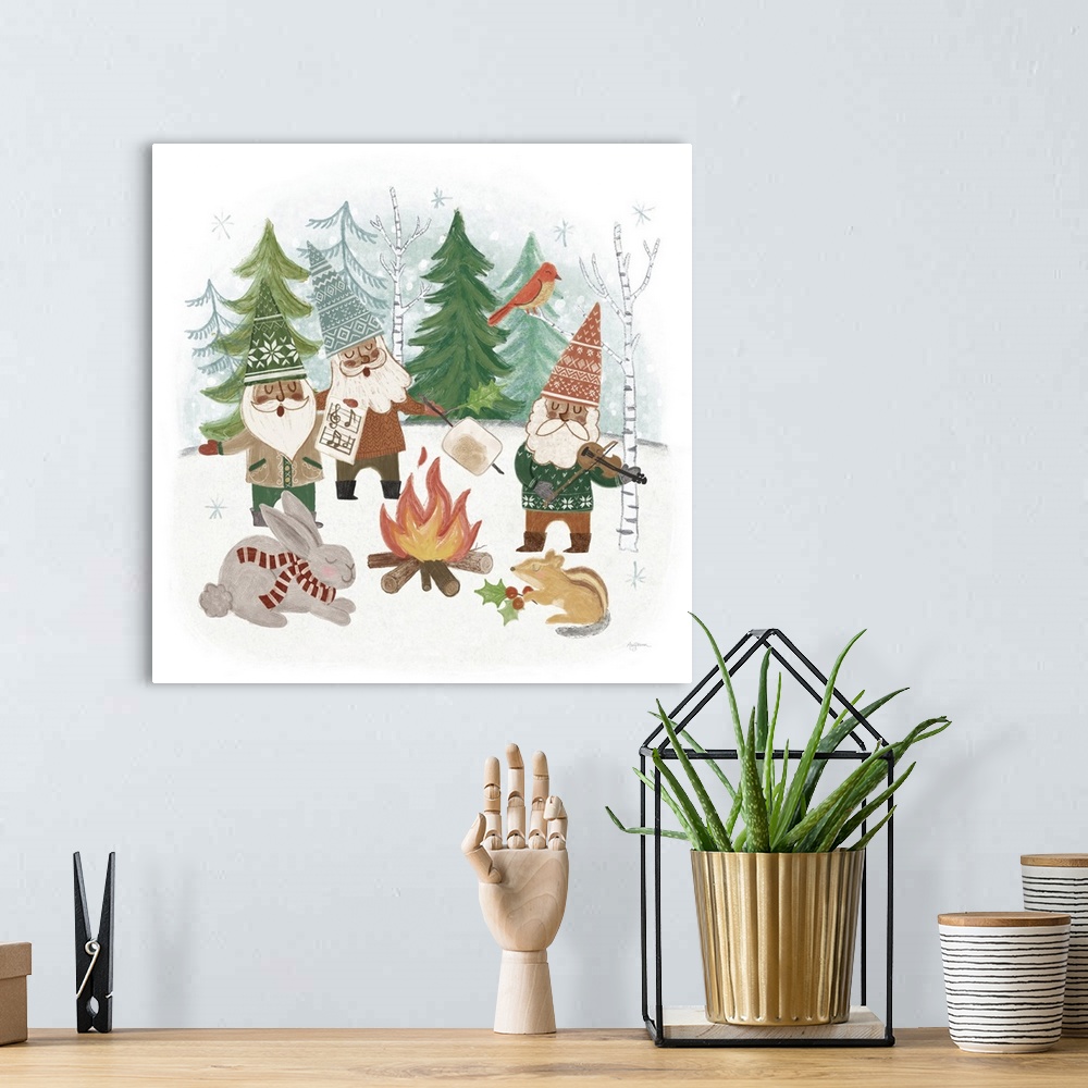 A bohemian room featuring Woodland Gnomes VII