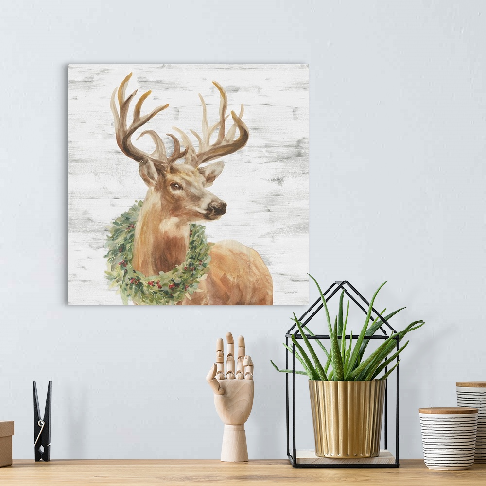 A bohemian room featuring Woodland Holidays Stag Gray