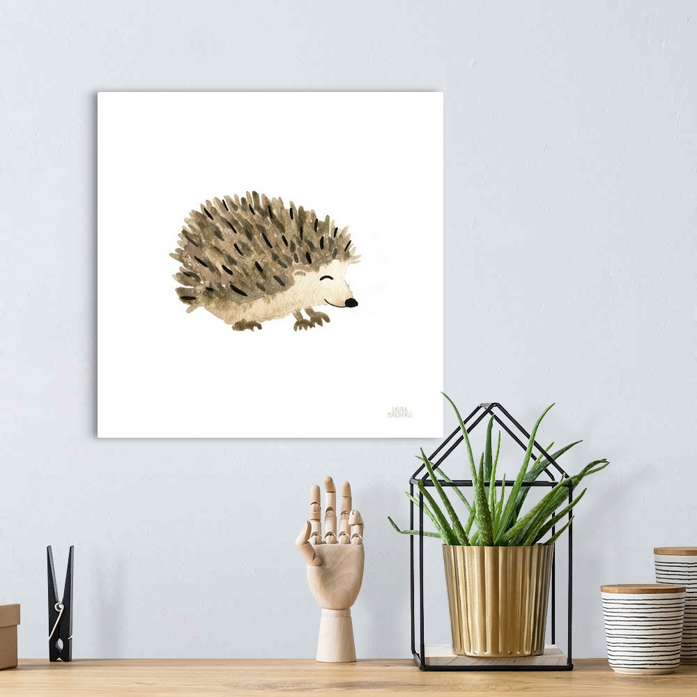 A bohemian room featuring Woodland Whimsy Hedgehog