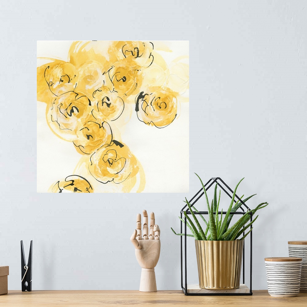A bohemian room featuring Yellow Roses Anew I