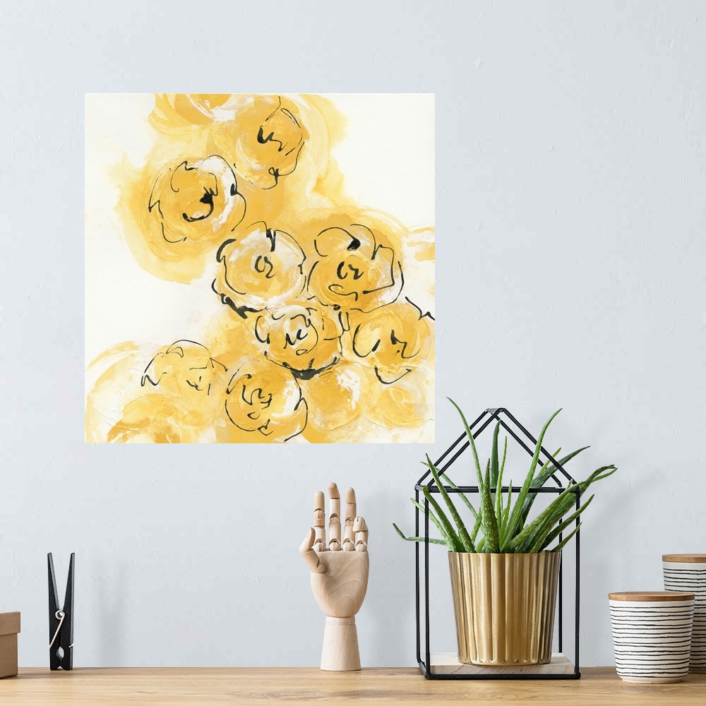 A bohemian room featuring Yellow Roses Anew II