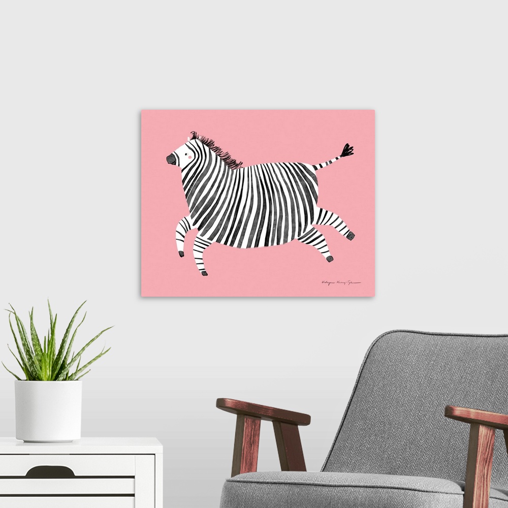 A modern room featuring Zebra