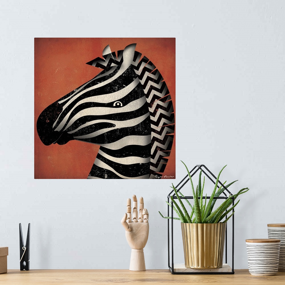 A bohemian room featuring Zebra WOW