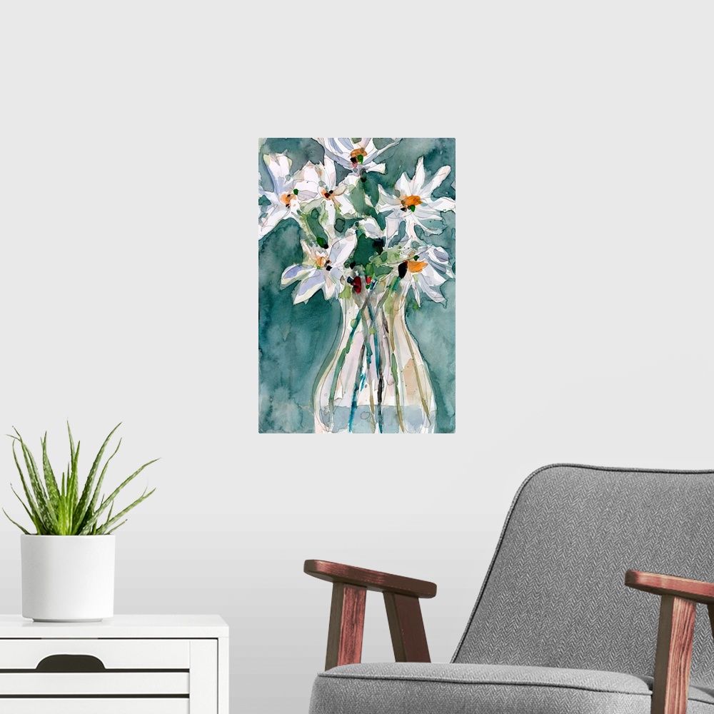 A modern room featuring A Daisy Moment II