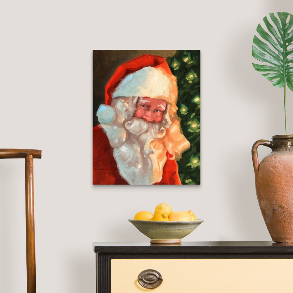 A traditional room featuring A Portrait of Santa