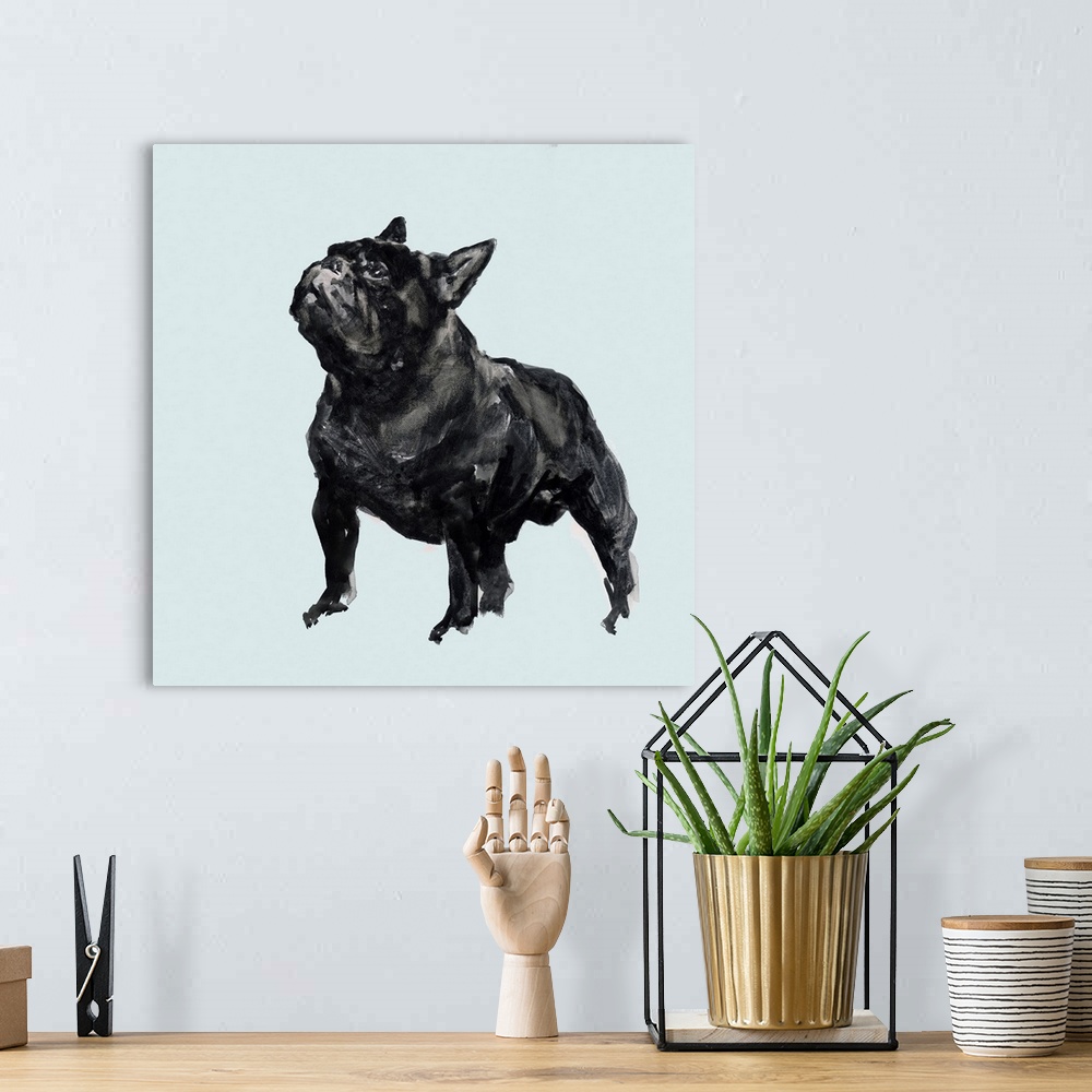 A bohemian room featuring A Very Pastel Modern Dog III