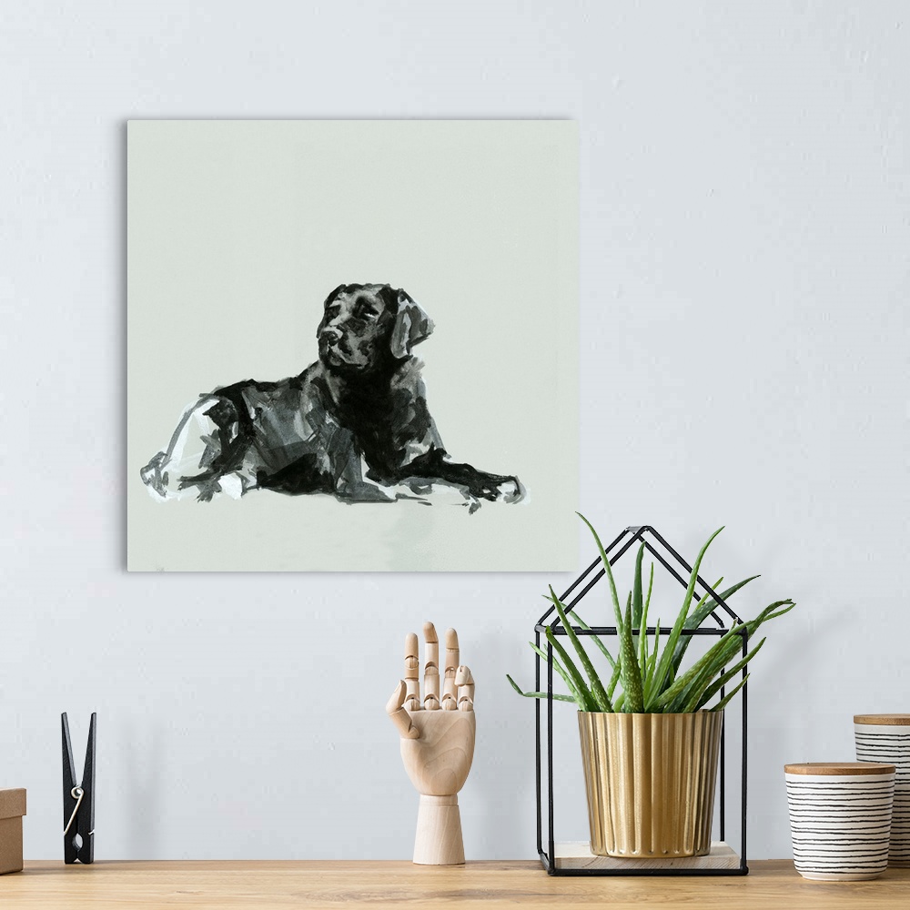A bohemian room featuring A Very Pastel Modern Dog VIII