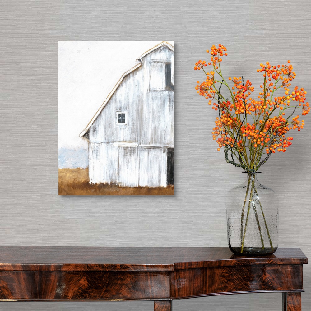 A traditional room featuring Horizontal brush strokes and a soft amber landscape form to make a cropped image of a white worn ...