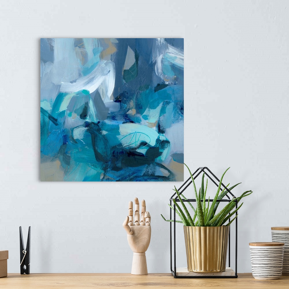 A bohemian room featuring Abstract Blues II