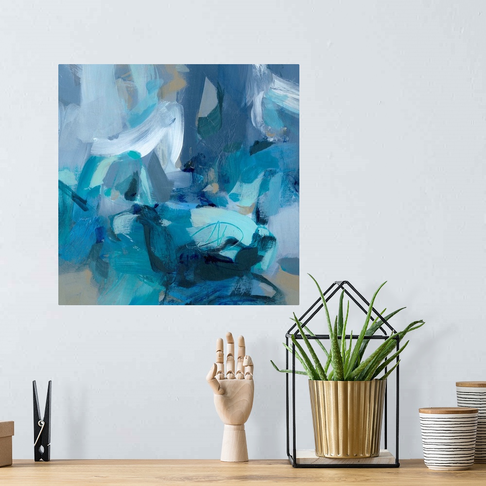 A bohemian room featuring Abstract Blues II