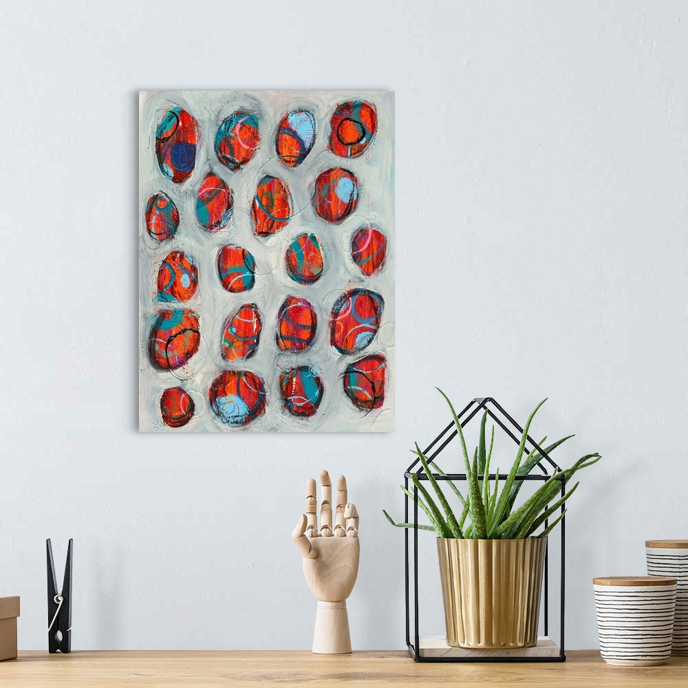 A bohemian room featuring Abstract Circles I