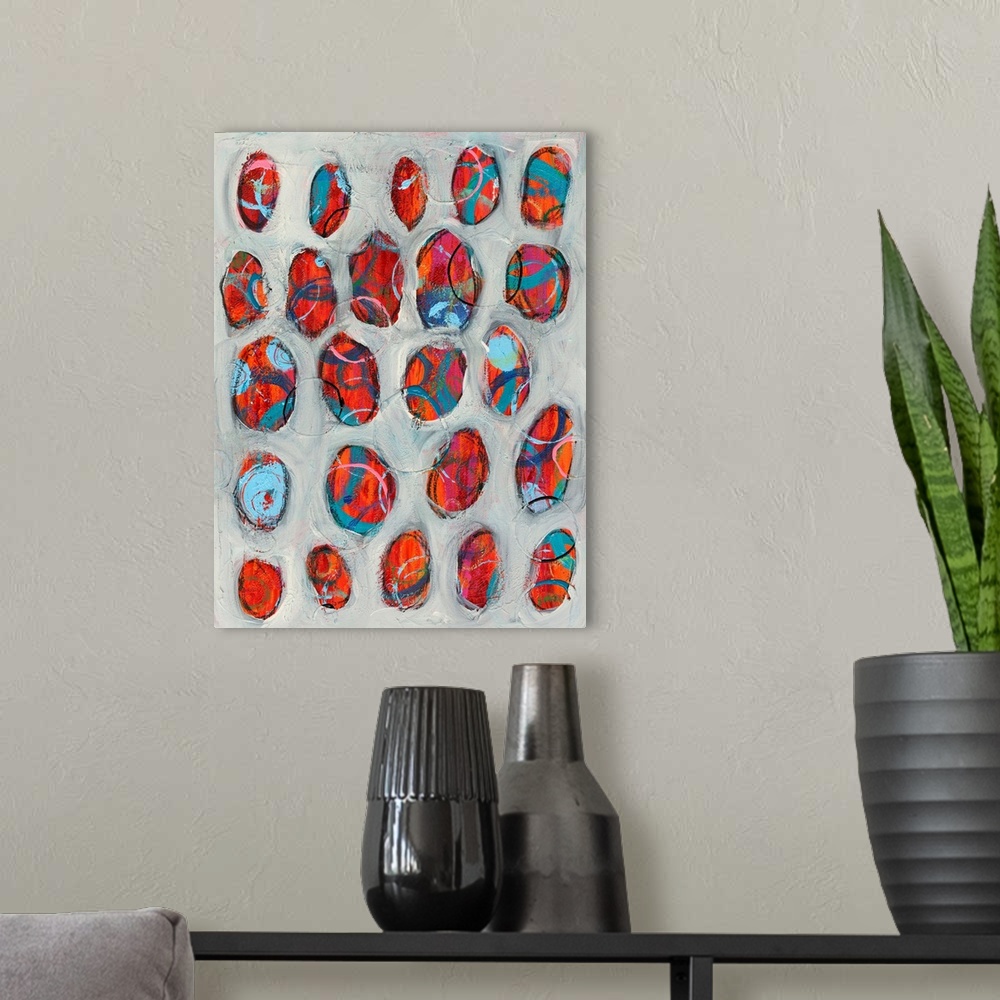 A modern room featuring Abstract Circles II