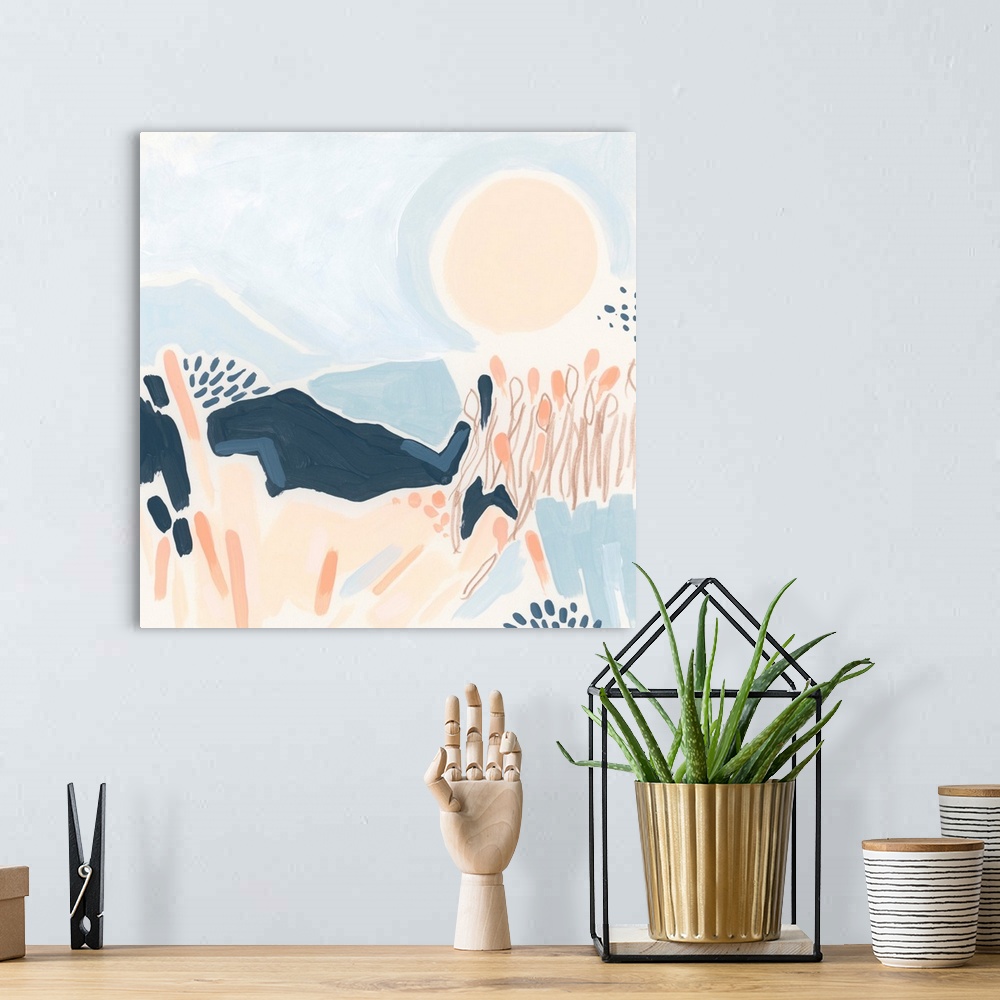 A bohemian room featuring Abstract Fields III