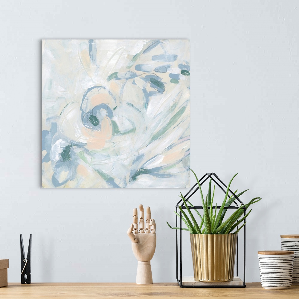 A bohemian room featuring Abstract Flower Fresco II
