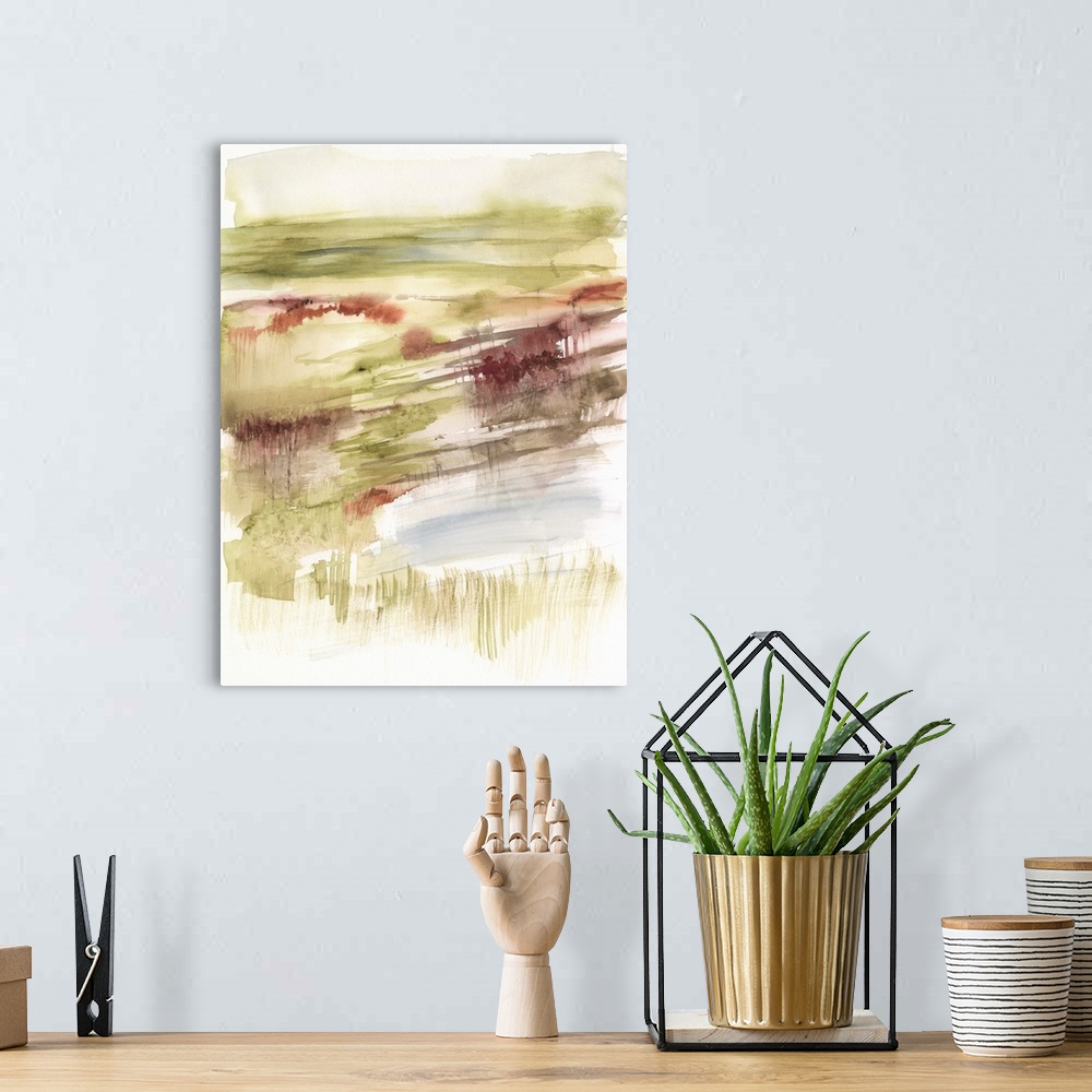 A bohemian room featuring Abstract Flower Horizon II