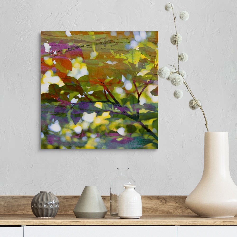 A farmhouse room featuring Abstract Leaf Study II