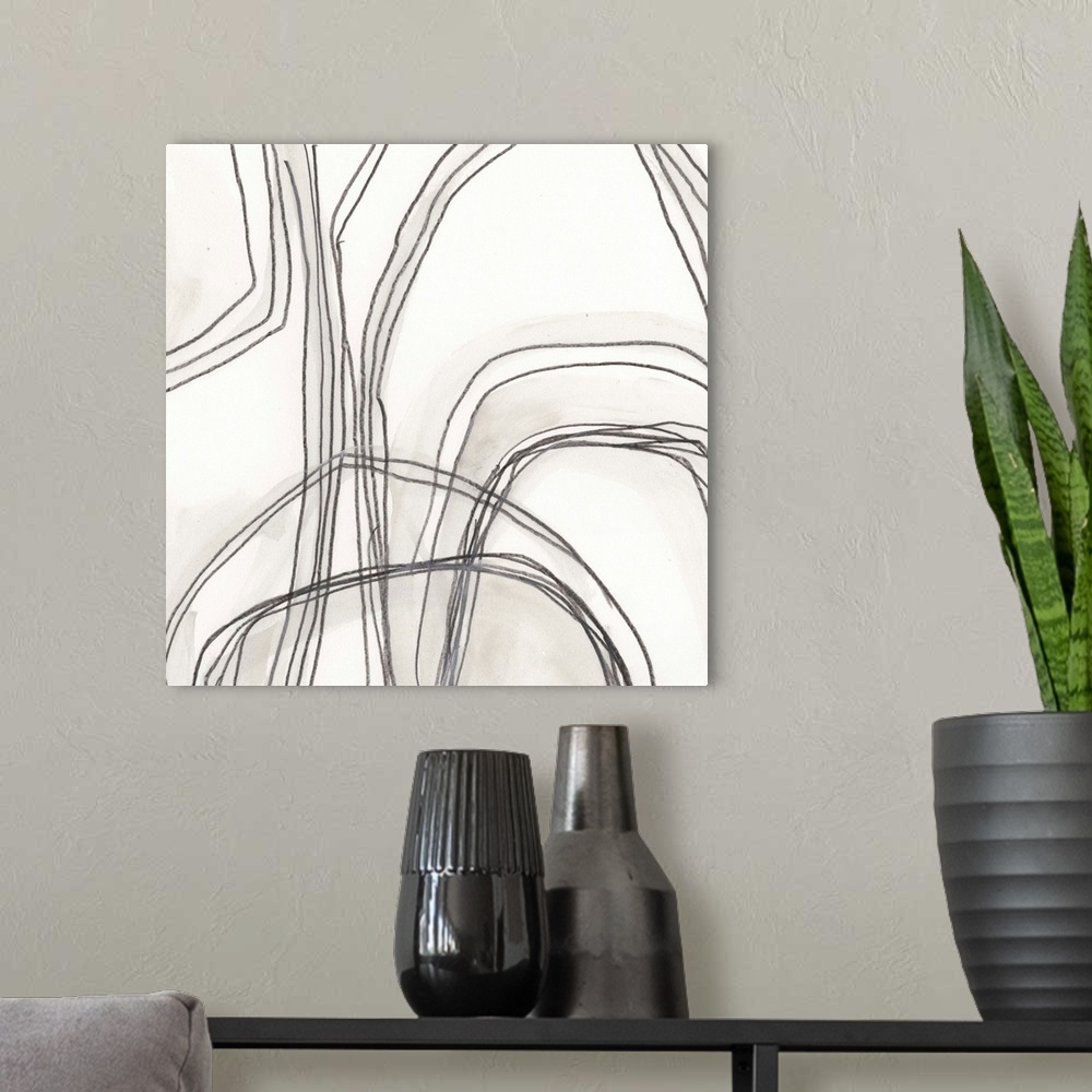 A modern room featuring Abstract Logic IV