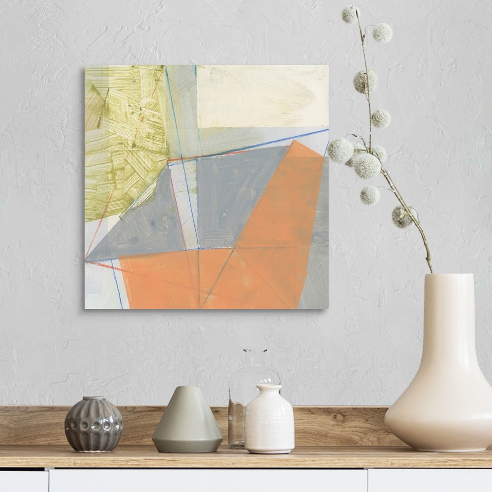 A farmhouse room featuring Abstract Mass IV