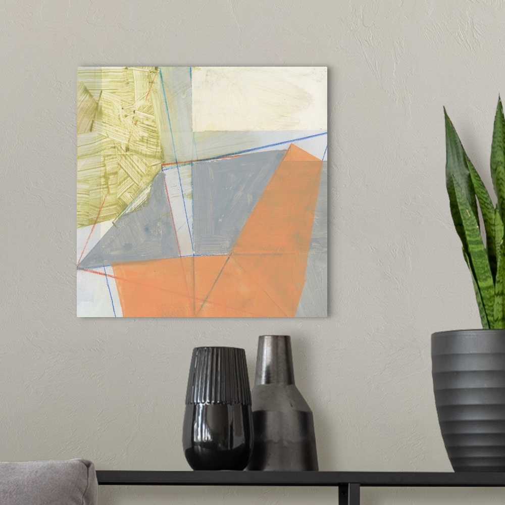 A modern room featuring Abstract Mass IV