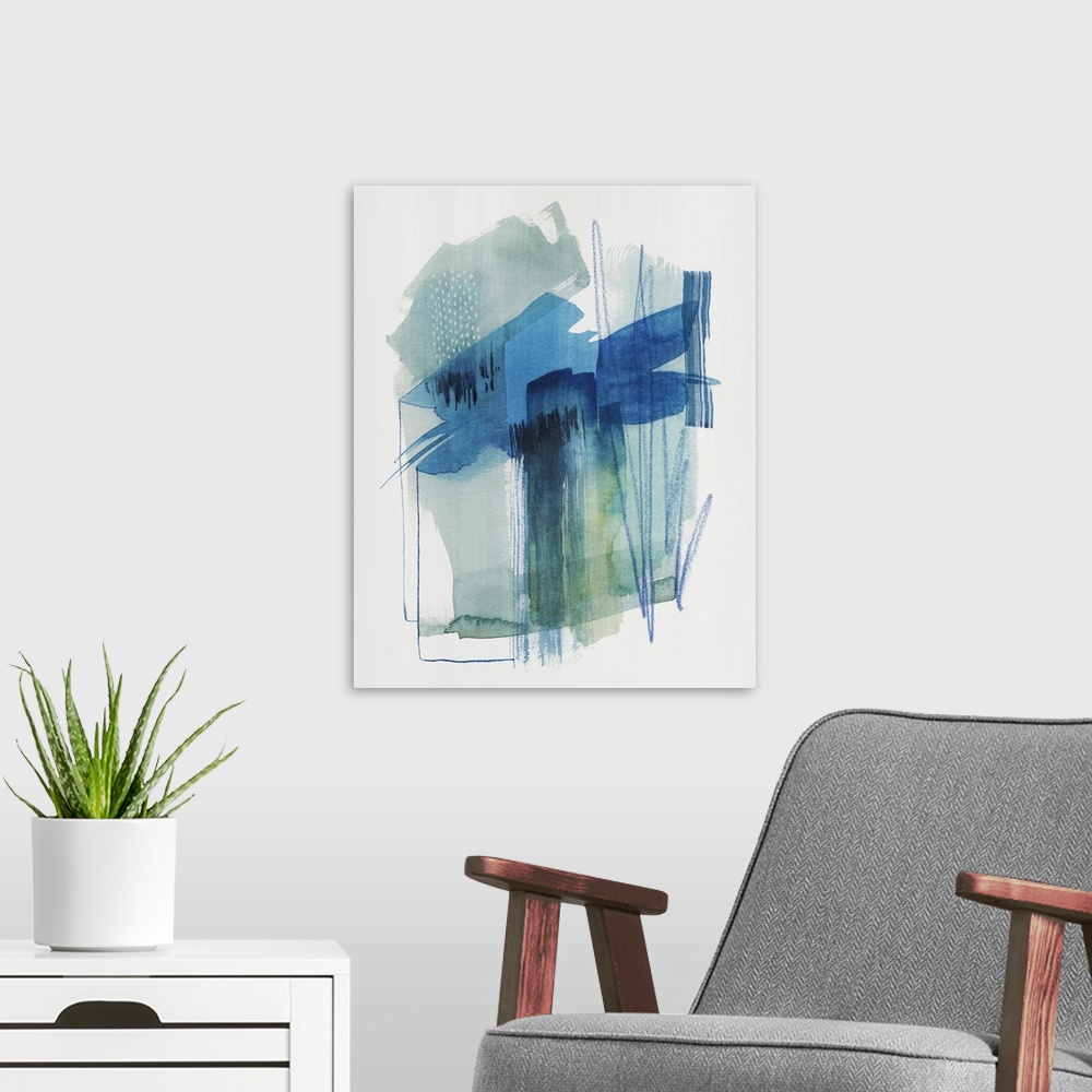 A modern room featuring Abstract Oasis II