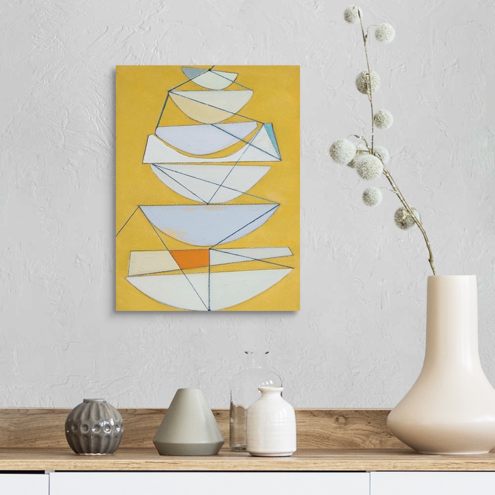 A farmhouse room featuring Abstract Sails III