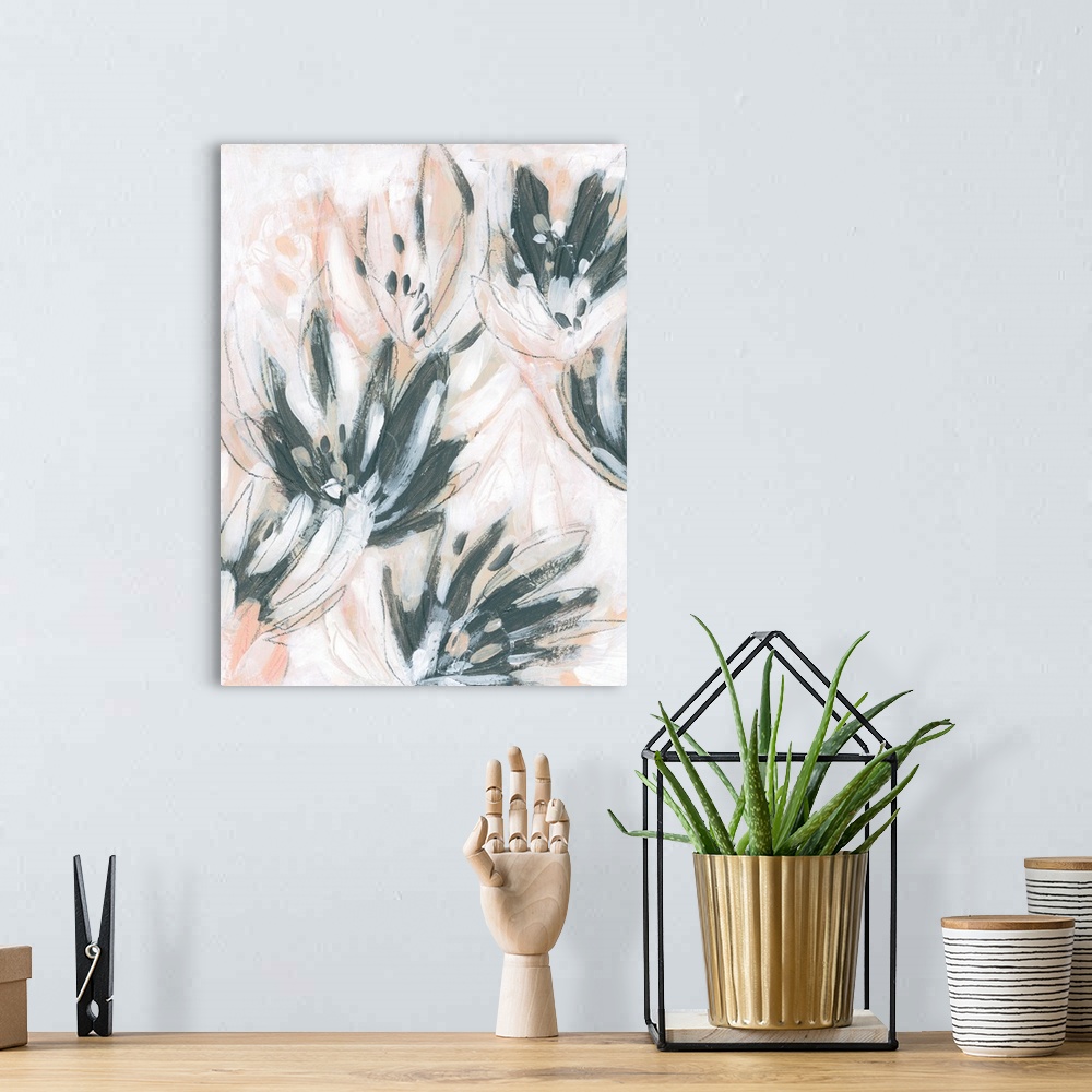 A bohemian room featuring Abstract Water Lilies I