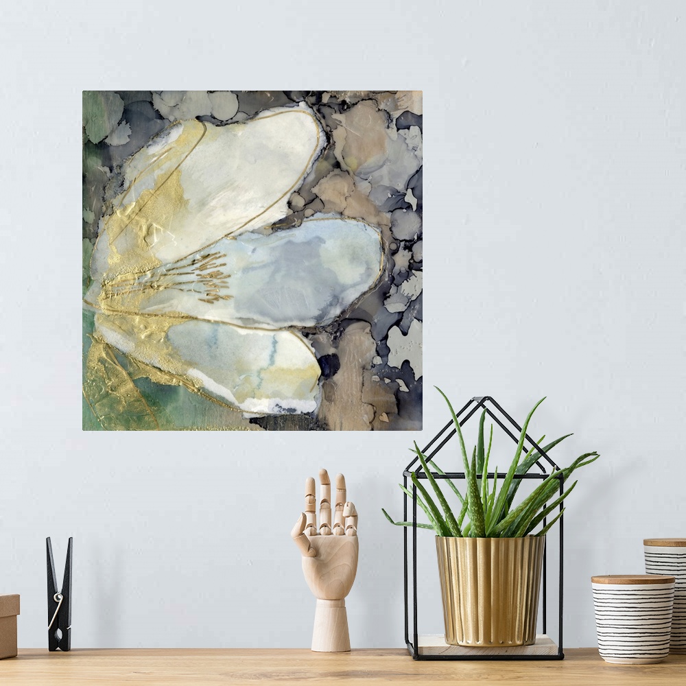 A bohemian room featuring Abstracted Lily II
