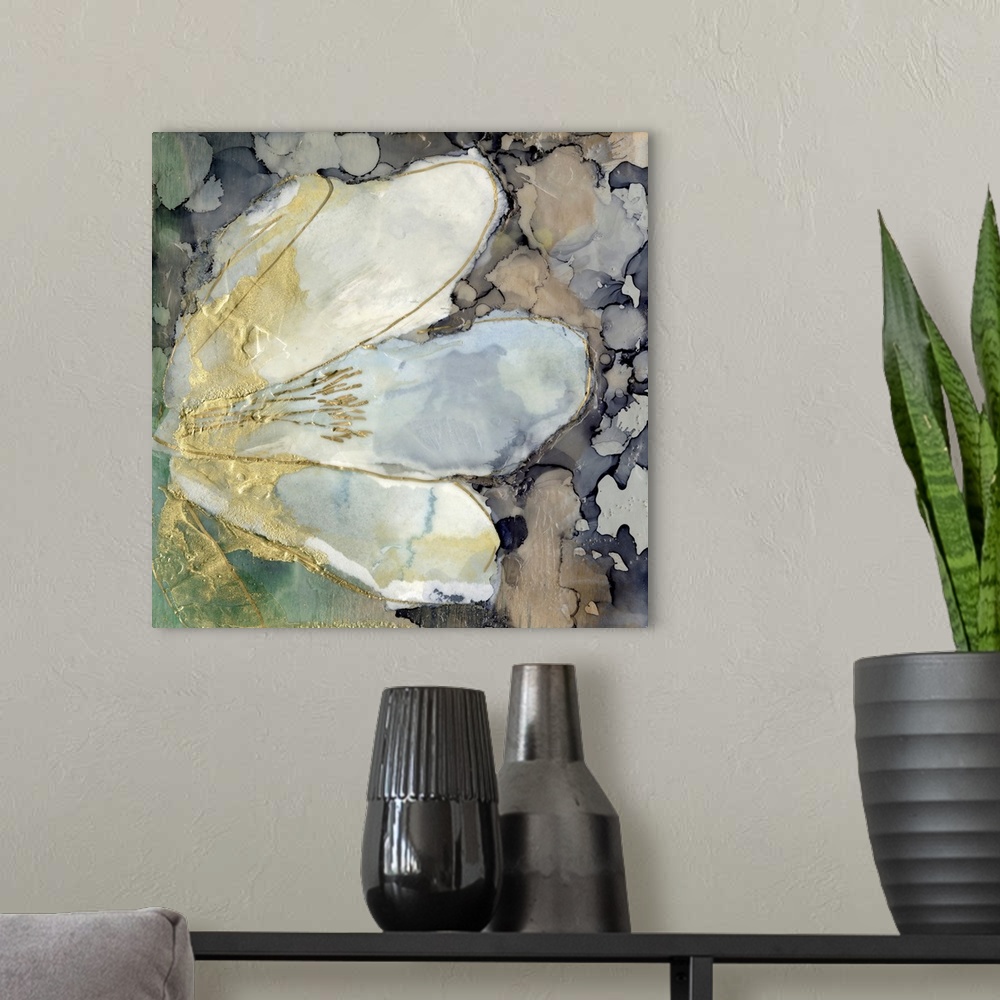 A modern room featuring Abstracted Lily II