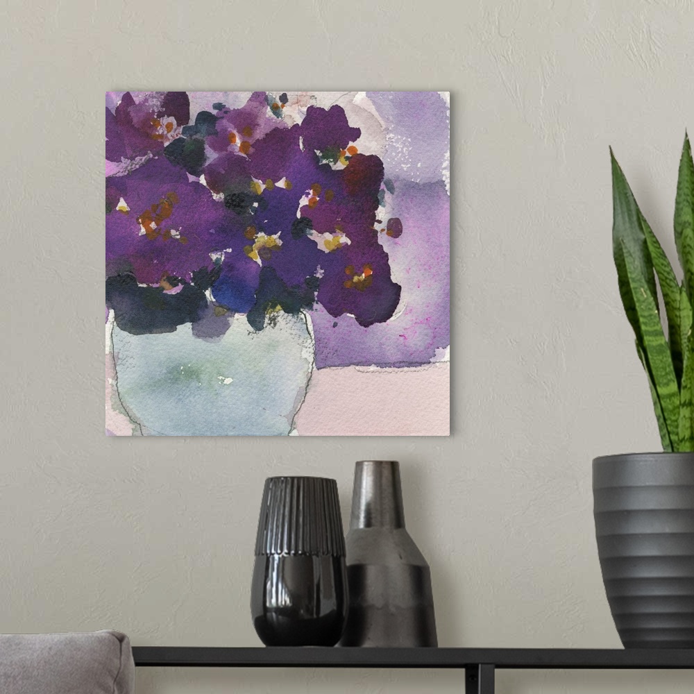 A modern room featuring African Violet II
