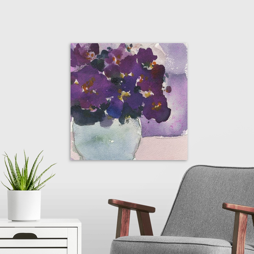 A modern room featuring African Violet II