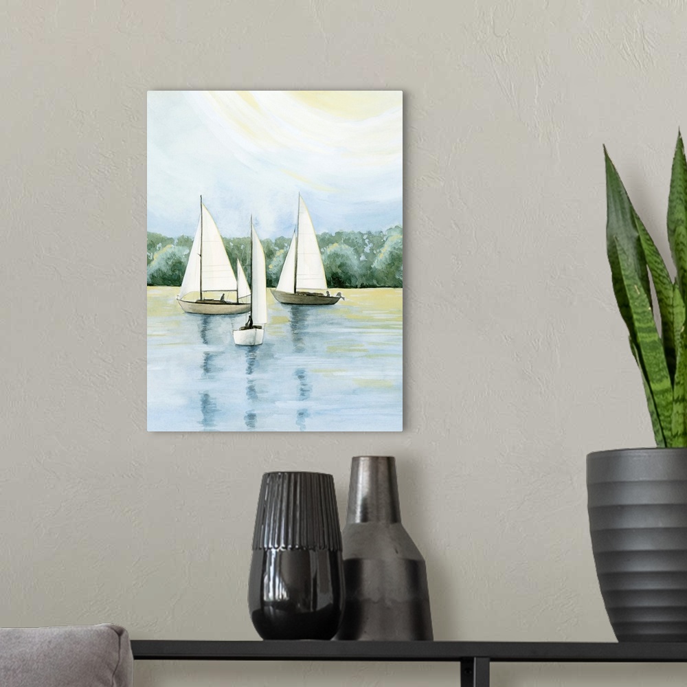A modern room featuring Afternoon Sail II