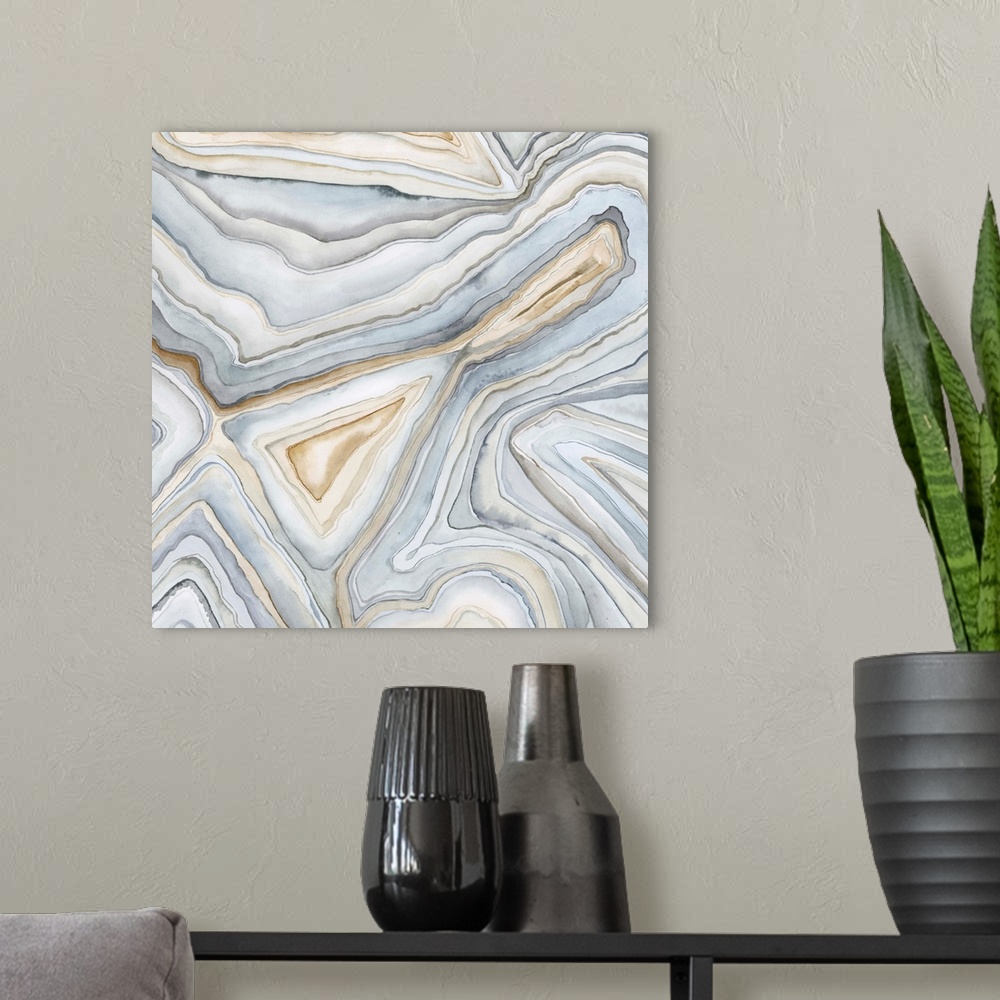 A modern room featuring Agate Abstract I