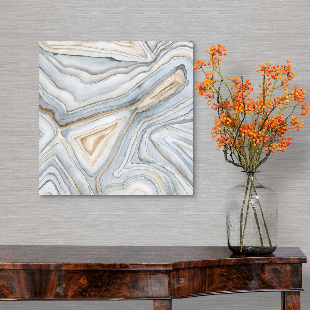 A traditional room featuring Agate Abstract I