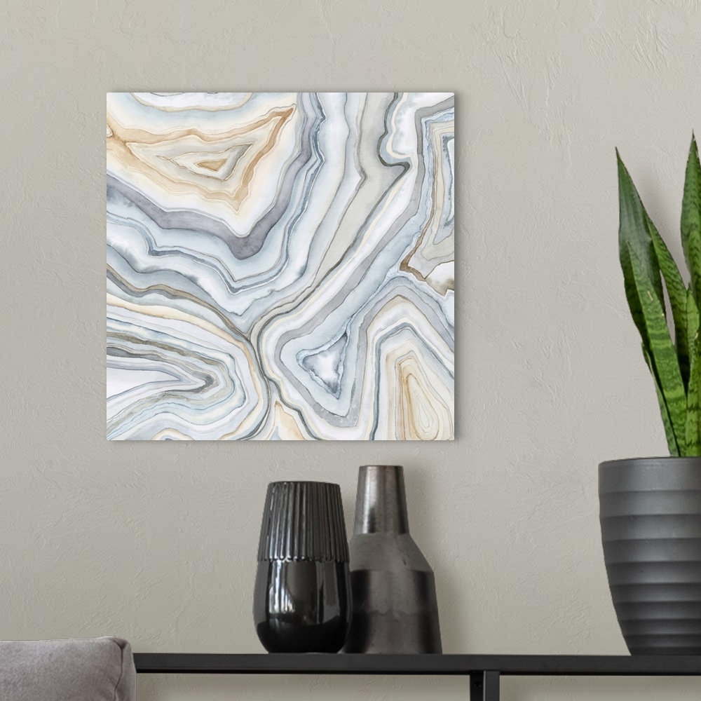 A modern room featuring Agate Abstract II