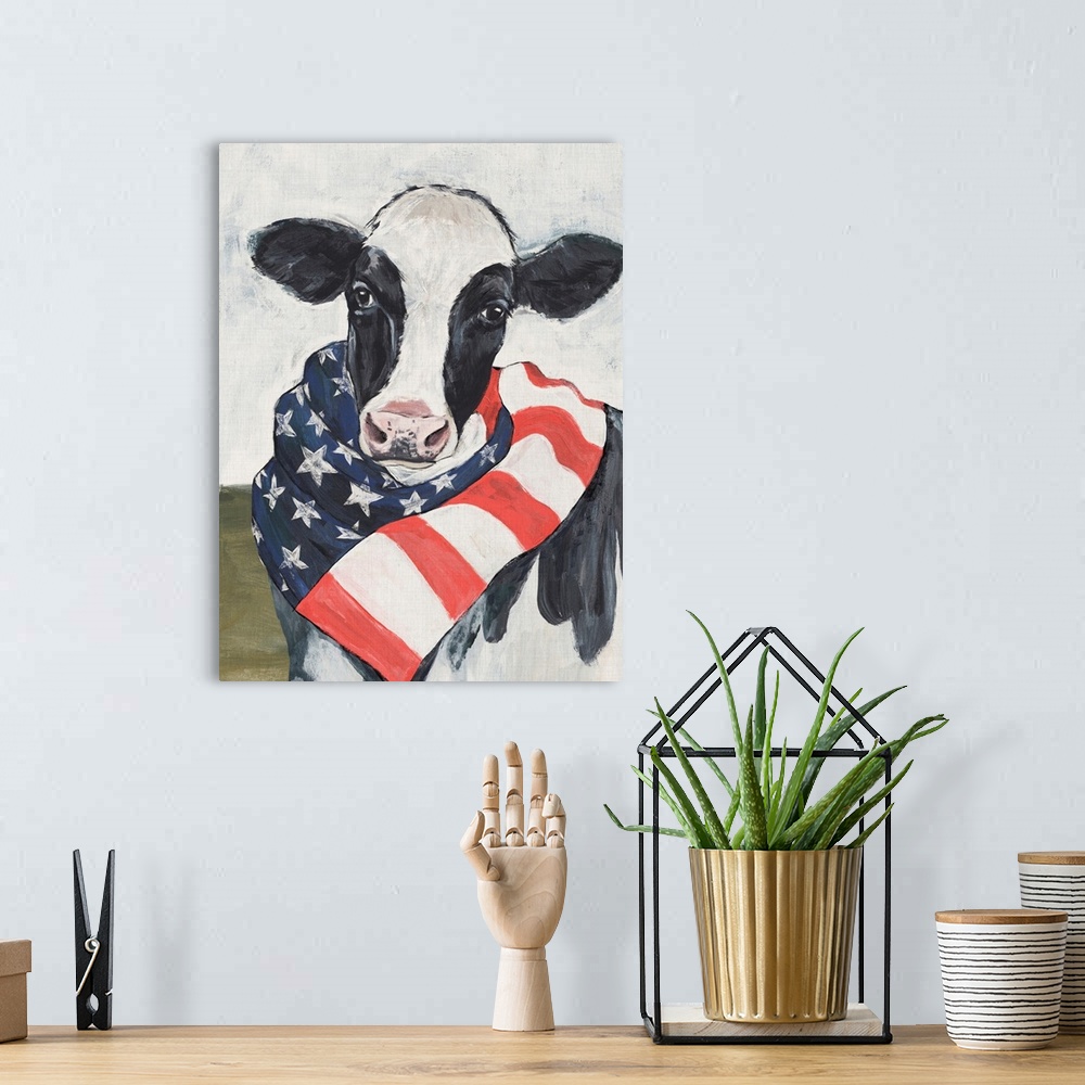 A bohemian room featuring American Cow I