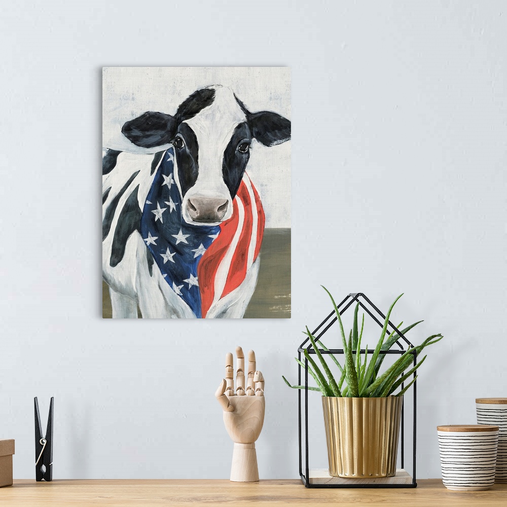 A bohemian room featuring American Cow II