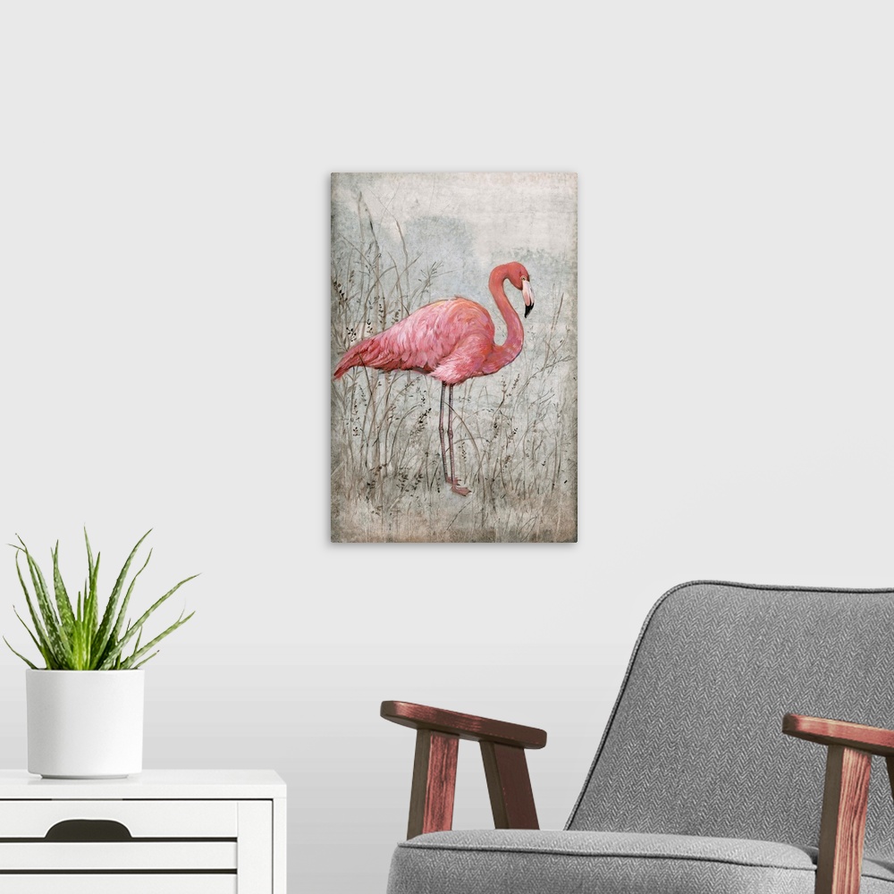 A modern room featuring American Flamingo I