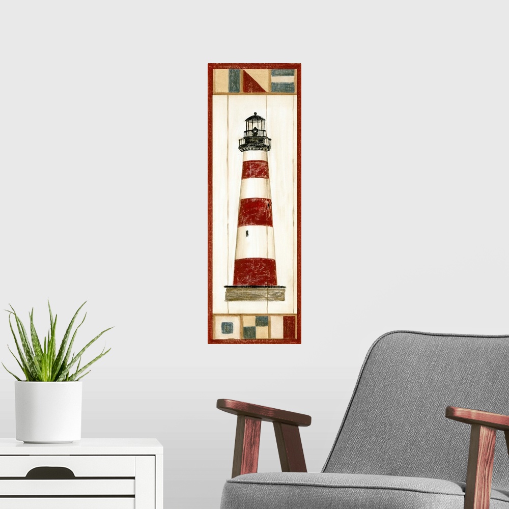 A modern room featuring Americana Lighthouse I