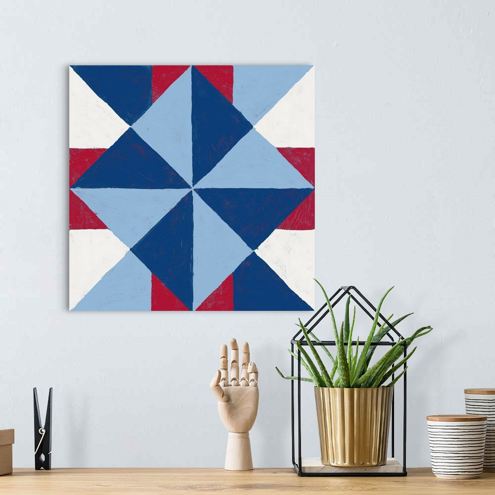 A bohemian room featuring Americana Patchwork Tile IV