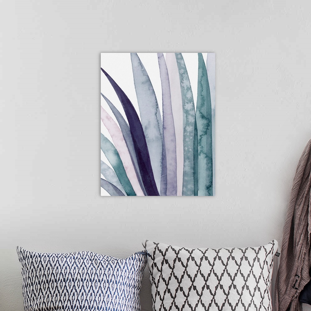 A bohemian room featuring Amethyst Scales Triptych I