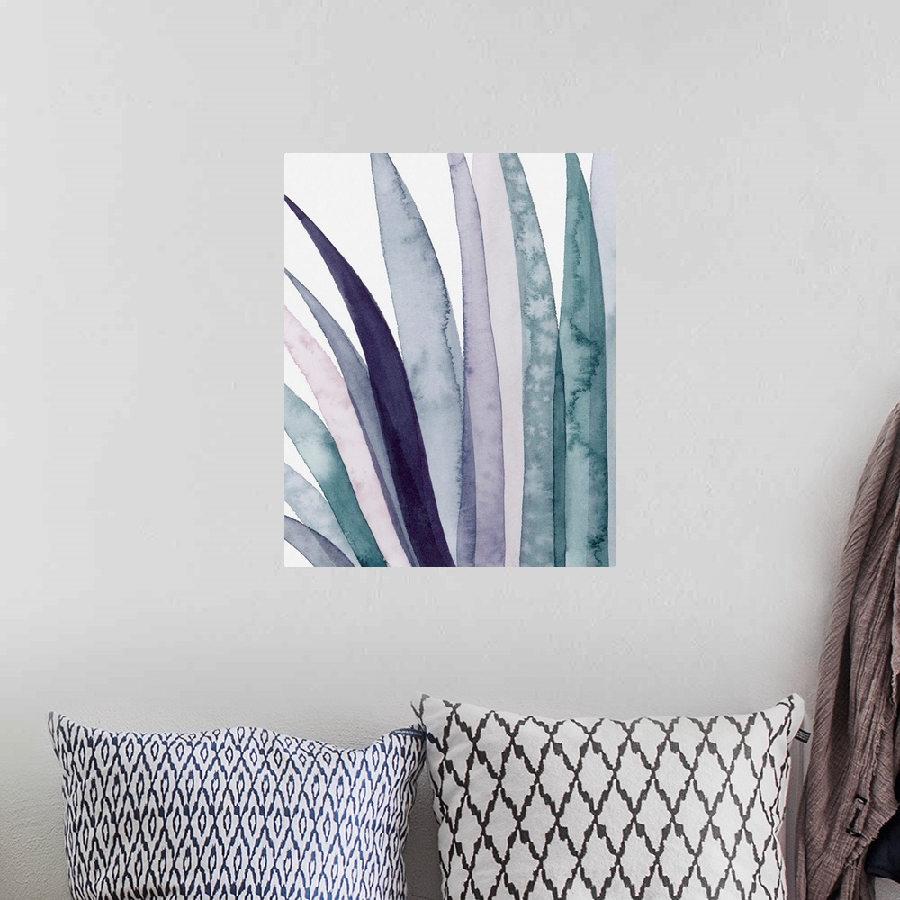 A bohemian room featuring Amethyst Scales Triptych I