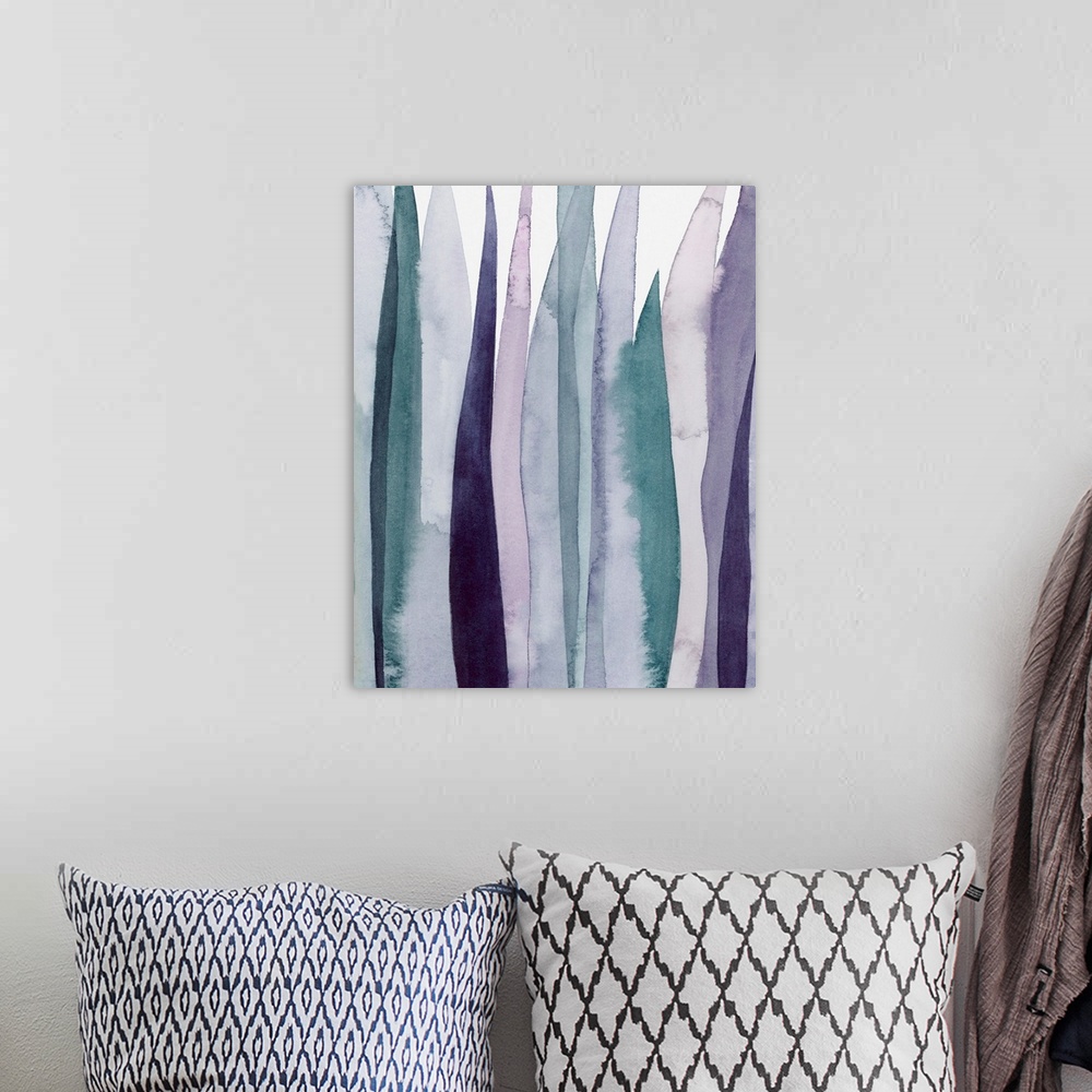 A bohemian room featuring Amethyst Scales Triptych II