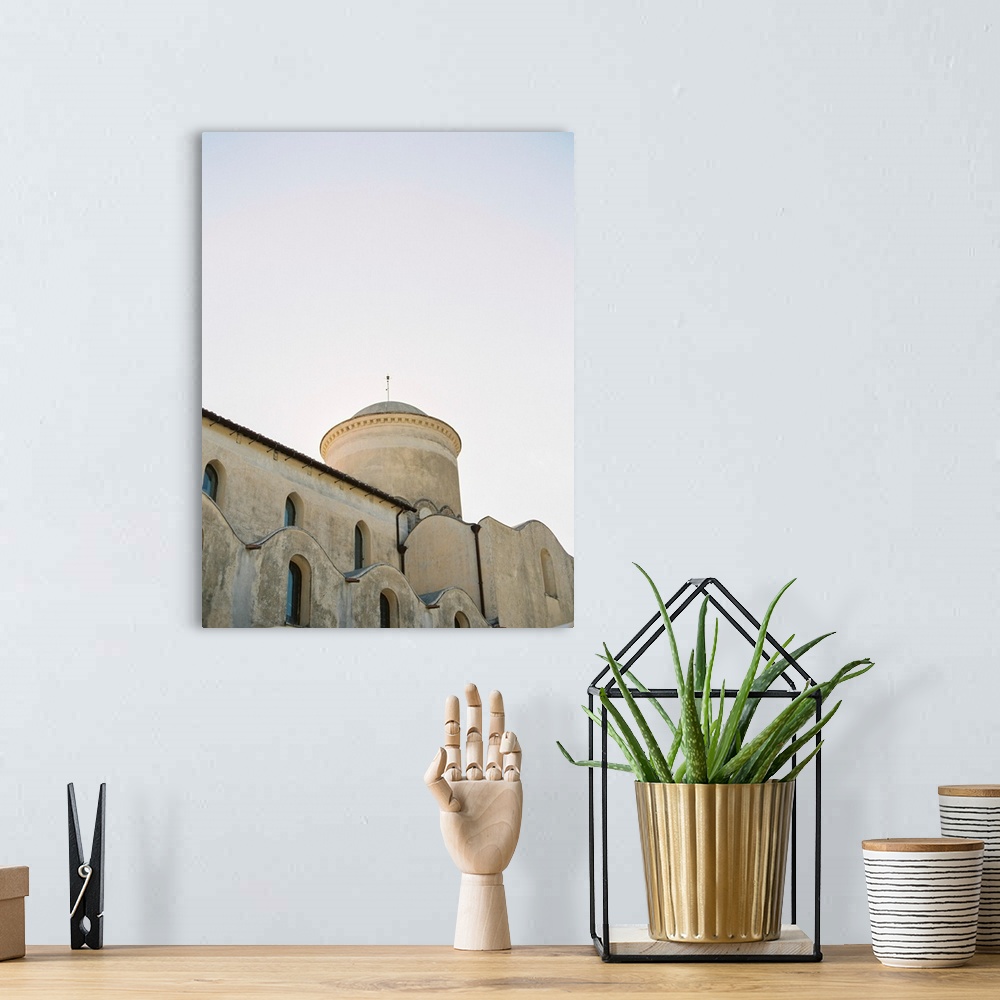A bohemian room featuring Photograph of very old buildings in Ravello, Italy.